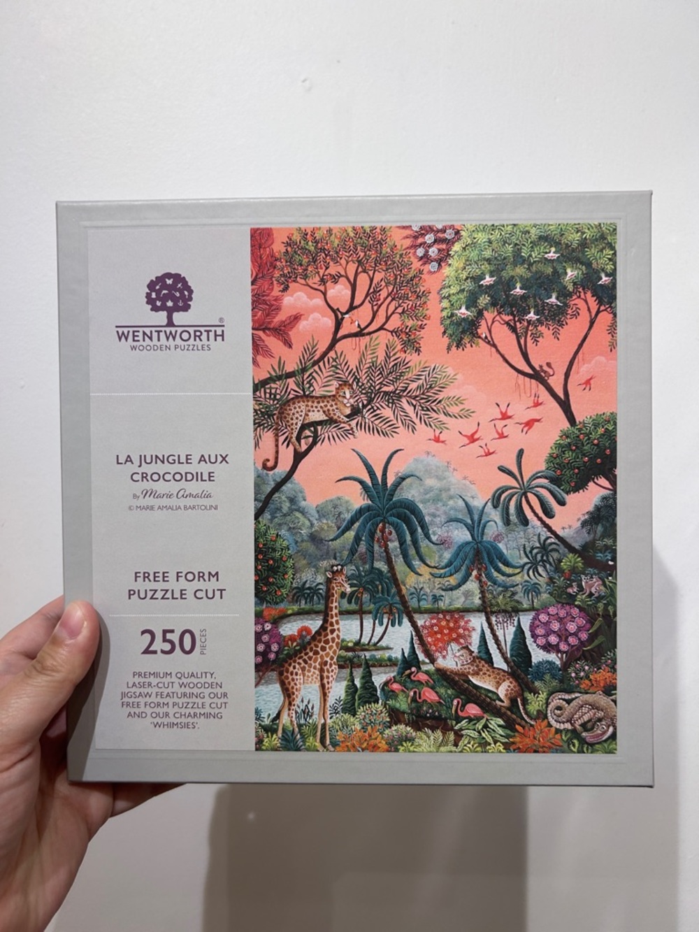Wentworth La Jungle Aux Crocodile 250-Piece Wooden Puzzle - Coral & Green